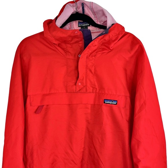 Patagonia Other - Vintage 90s Patagonia Men's Large Red Nylon Anorak Pullover 1/4‎ Zip Jacket